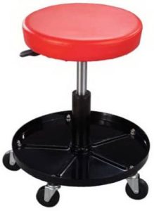 WEN 73012 Pneumatic Rolling Mechanics Stool with Wheels