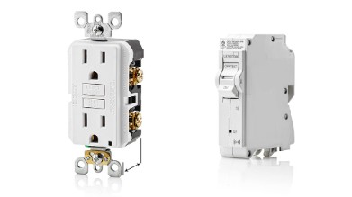 Example of a GFCI Receptacle and Circuit Breaker