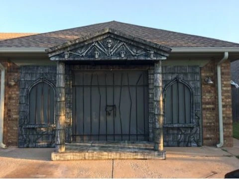 Garage of Mausoleum Garage Halloween Idea