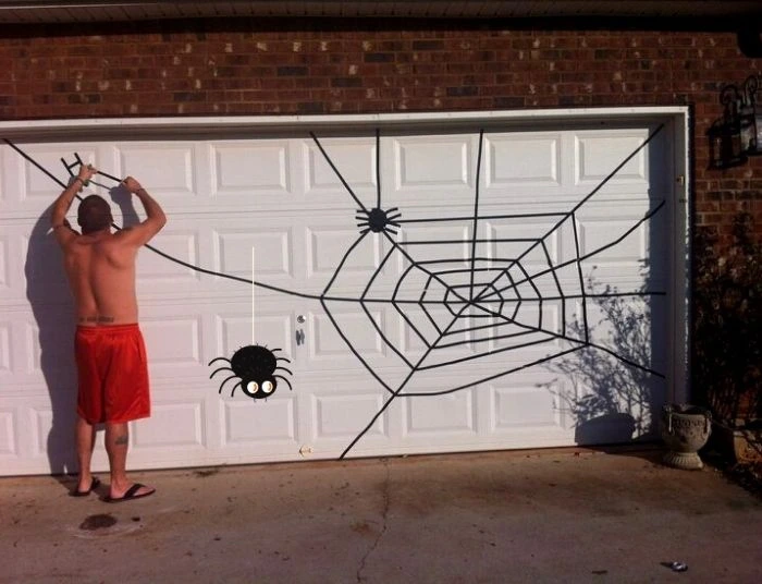 Spiders and webs Halloween decoration